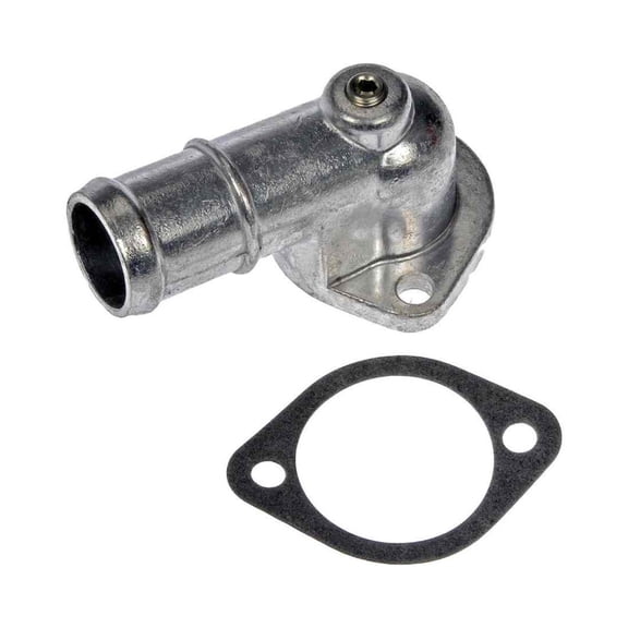 KarParts360 For Chevy Impala 2000 01 02 03 04 2005 Engine Coolant Thermostat Housing | Metal | Natural Finish | 180 Degrees Housing Neck Angle | 2 Mounting Hole Quantity | 1.25 Inches Outside Diamete