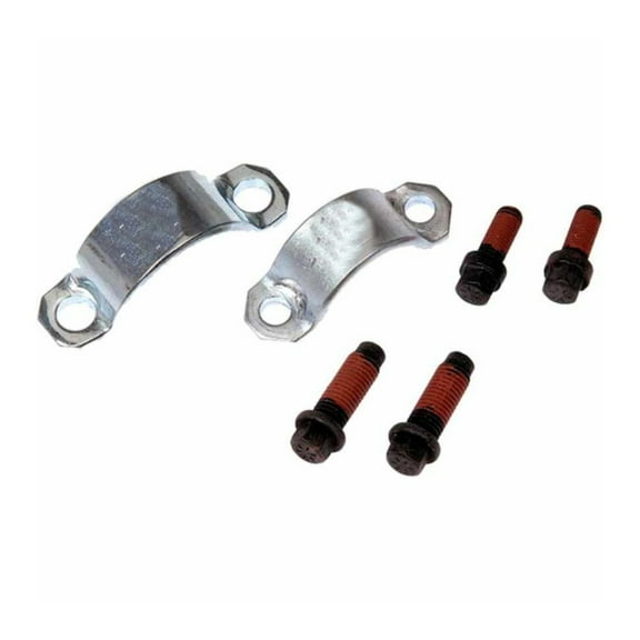 KarParts360 For Chevy K3500 1996 97 98 99 2000 U-Joint Strap | Steel | 4-Bolts | 2 Strap Count | 2.46 Inches, 2.13 Inches Strap Length | 0.71 Inches, 0.66 Inches Strap Width