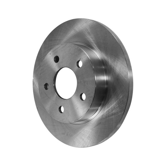 KarParts360 For Chevy Malibu 2004-2012 Brake Disc Driver OR Passenger Side | Single Piece | Rear | 5 Lugs | Solid Disc | Cast Iron | Natural | Plain Surface Disc | Replacement For 22705356, 15935922