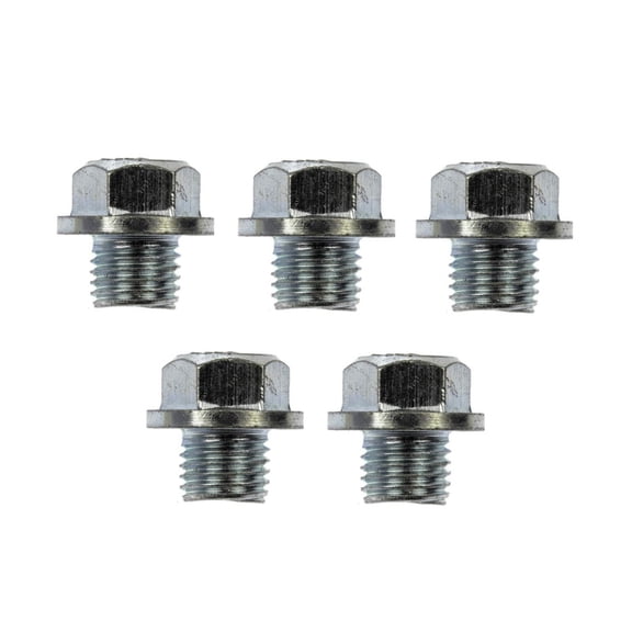 KarParts360 For Chevy Matiz 2011 12 13 14 2015 Oil Drain Plug | 5 Pieces | Steel Material | Silver | 5.8 Bolt Grade | Conventional Drain Method | Replacement For 9247-14027, 113115193