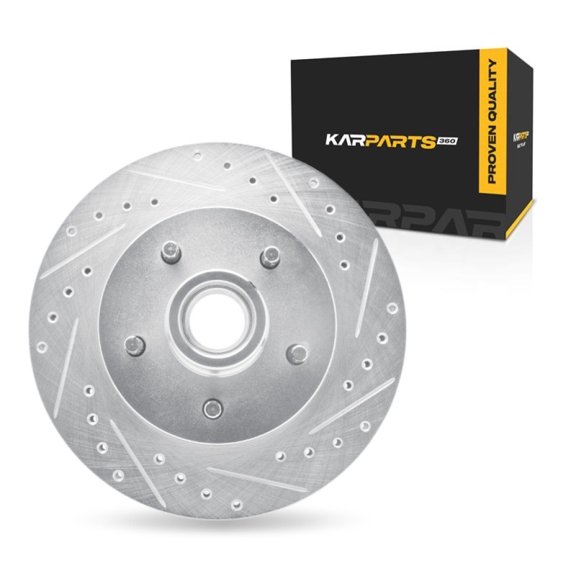 KarParts360 For Chevy R1500 Suburban 1990 1991 Brake Rotor Front, Passenger Side | Cast Iron | Vented | Silver Finish | 30.86 Millimeters/1.21 Inches Discard Thickness | 5 Stud/Lug Hole
