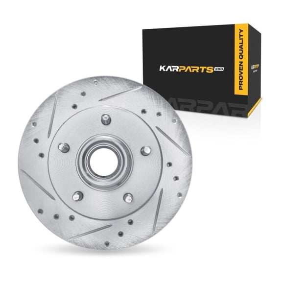 KarParts360 For Chevy S10/S10 Blazer 1990 91 92 93 94 1995 Brake Rotor Front, Driver Side | Cast Iron | Vented | Silver Finish | 24.5 Millimeters/0.96 Inches Discard Thickness | 5 Stud/Lug Hole