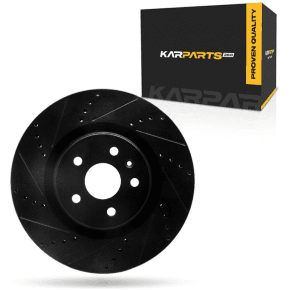 KarParts360 For Chevy SS 2014 2015 2016 2017 Brake Rotor Front, Driver Side | Cast Iron | Black Finish | 32 Millimeters/1.26 Inches Nominal Thickness | 355 Millimeters/13.98 Inches Outside Diameter