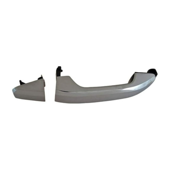 KarParts360 For Chevy Silverado 1500 2014 15 16 17 2018 Exterior Door Handle Driver OR Passenger Side | Single Piece | Rear | Plastic | Chrome | Excluded Passive Entry | For 22923594, 22923598