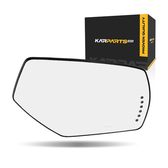 KarParts360 For Chevy Silverado 1500 2014 15 16 17 2018 Mirror Glass Passenger Side | Power | Non-Towing | Heated | Excluded Spot Mirror/Signal Light | Replacement For GM1325146 | 22919749