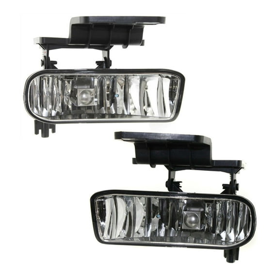 KarParts360 For Chevy Silverado 1500/2500 1999 2000 2001 2002 Fog Light Driver And Passenger Side | Pair Front | CAPA Rectangular | With Mounting Bracket | GM2592113, GM2592113C, GM2593113, GM2593113