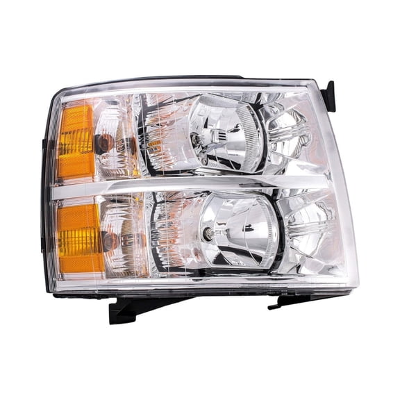 KarParts360 For Chevy Silverado 1500/Silverado 2500 2007 2008 Headlight Passenger Side | Clear Lens | Plastic Material | 12.8 Volts Direct Current | With Bulbs | Replacement For 15912784, 22853028