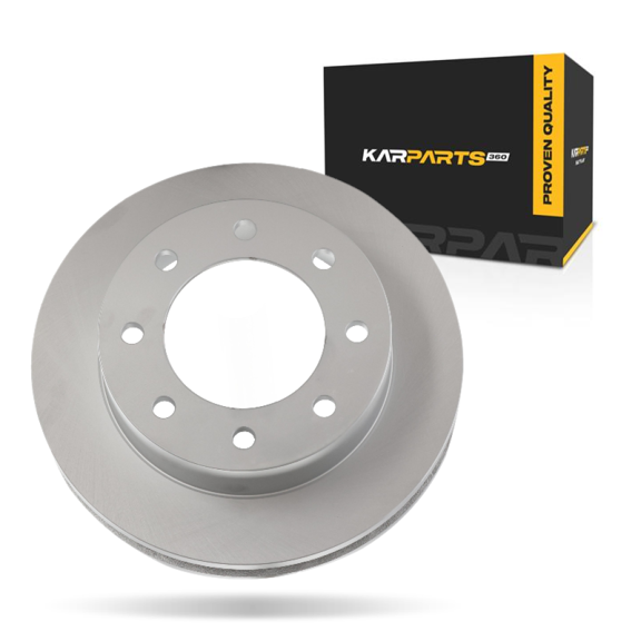 KarParts360 For Chevy Silverado 2500/1500 HD Classic 2007 Brake Disc Front Driver OR Passenger Side | Single Pc. | Cast Iron | G-Coated | Vented | Plain Surface | 8 Lugs | Replacement For 18060654-PF