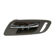 KarParts360 For Chevy Silverado 2500/3500 HD 2007-2014 Interior Door Handle Passenger Side | Front | Gray Housing | Plastic | Chrome Lever Finish | Lockable | Irregular Shape | 1.6 Inches Thickness