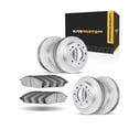 thumbnail image 1 of KarParts360 For Chevy Silverado 3500 2011 2012 2013 Disc Brake Set | Front and Rear | Cast Iron Rotor Material | Plain Rotor Style | With Brake Pads | Excluded Calipers, 1 of 4