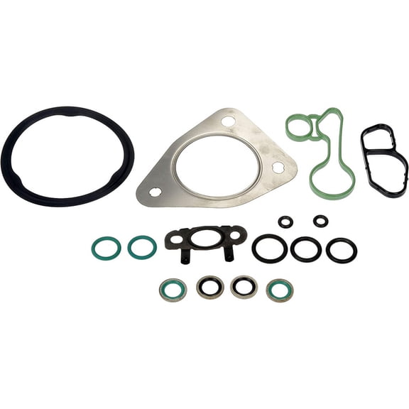 KarParts360 For Chevy Sonic 2020 Engine Oil Cooler Seal Kit | Rubber, Steel O-Ring | Black, Green O-Ring Colors | Round Rim Shape | Replacement For 55565385, 55568536
