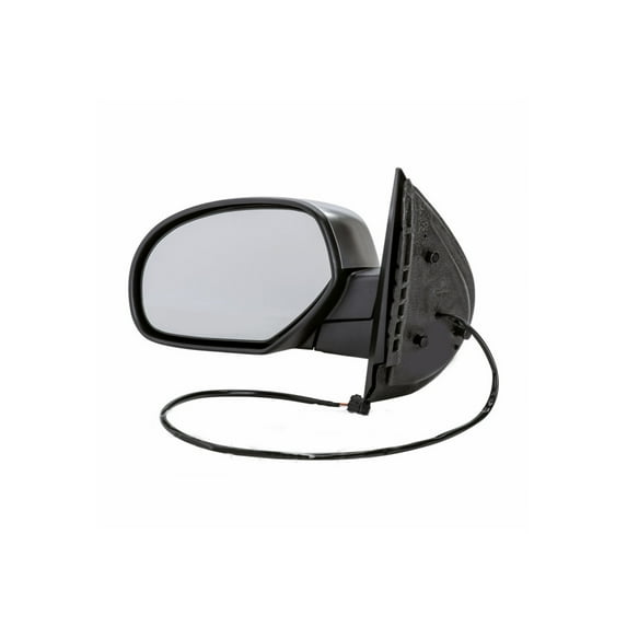 KarParts360 For Chevy Suburban/Tahoe 2007-2014 Door Mirror Driver Side | Power Glass | Heated | Manual Foldaway | Textured Black | Chrome Housing | Flat Type | Replacement For GM1320340 | 25776087