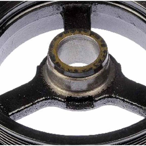 KarParts360 For Chevy Trailblazer 2002-2009 Harmonic Balancer | Black Color | Serpentine Drive Belt Type | 56 Millimeters Depth | 31.95 Millimeters Inside Diameter | Replacement For 12564100, 1257161