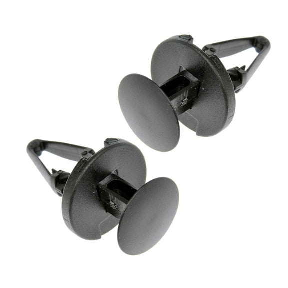 KarParts360 For Chevy Venture 1997-2005 Cover Retainers | Plastic Material | Black | Fender Liner Push Rivet Fastener | 0.56 Inches Face Diameter | 0.36 Inches Fastener Hole Size | 11519444, 11561368