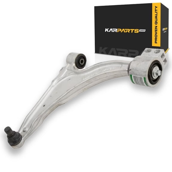 KarParts360 For Chevy Volt 2011-2015 Control Arm Driver Side | Front | Lower | Steel And Rubber Bushing | Bolt-In Attachment | Black Bushing | Grooved Ball Joint Stud | Black/Silver