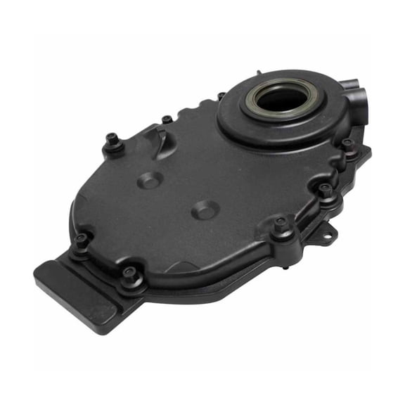 KarParts360 For Chevy W3500 Tiltmaster/W4500 Tiltmaster 2000 2001 2002 2003 Timing Cover | Plastic Material | Black Color | Replacement For 12523972, 12523973