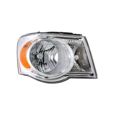 KarParts360 For Chrysler Aspen 2007 2008 Headlight Passenger Side | Clear Lens | Plastic Material | 12.8 Volts Direct Current | With Bulbs | Replacement For 55078020AF, 55078020AG