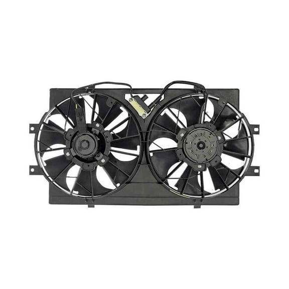 KarParts360 For Chrysler LHS 1994 1995 1996 1997 Radiator Fan | Plastic Blade Material | Brushed Motor | Black Shroud | Male Connector | 1 Connector | Replacement For 4592054, 4596212