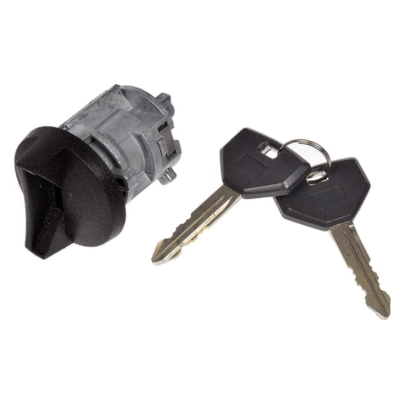 KarParts360 For Chrysler Prowler 2001 2002 Ignition Lock Cylinder | Black Housing | Metal; Plastic | With Keys | 2 Pieces Key | Replacement For 4882804, 4897986AA