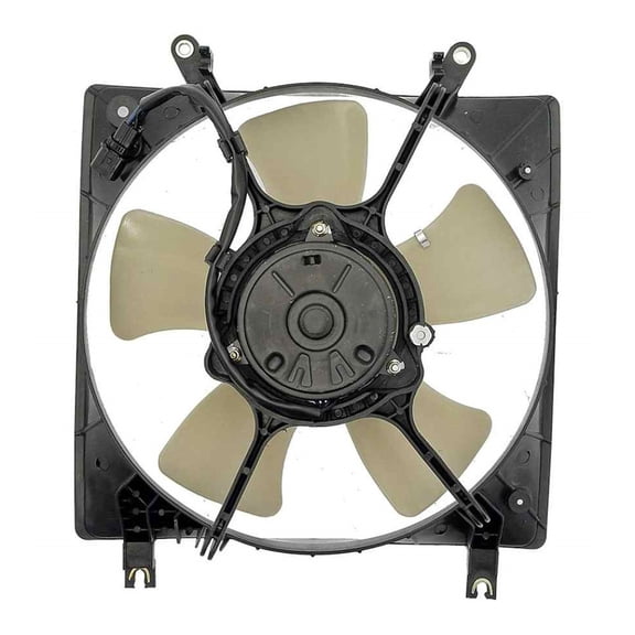 KarParts360 For Chrysler Sebring 1995 1996 1997 Radiator Fan | Plastic Material | Brushed Motor Type | Black | Male Connector | Replacement For B906423, MB906421