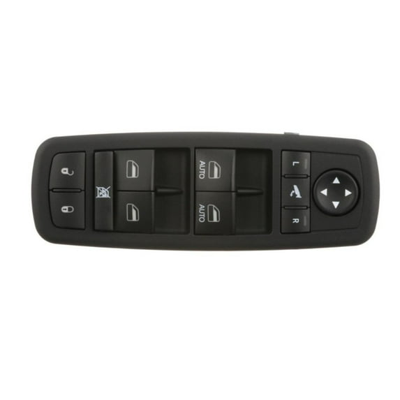 KarParts360 For Chrysler Town and Country 2012 13 14 15 2016 Power Window Switch | Plastic | Black | Snap Fit | Rectangular | Blade and Pin Terminal | Female Connector | For 68298867AA, 68110867AB