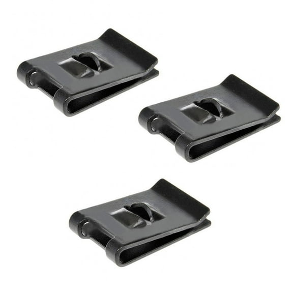 KarParts360 Clip Nut | Made Of Steel | Black | U-Style Grade | Clockwise Thread Direction | Number 10 By 11/32 Inches Up To 0.075 Inches Callout Size | With Open End Design