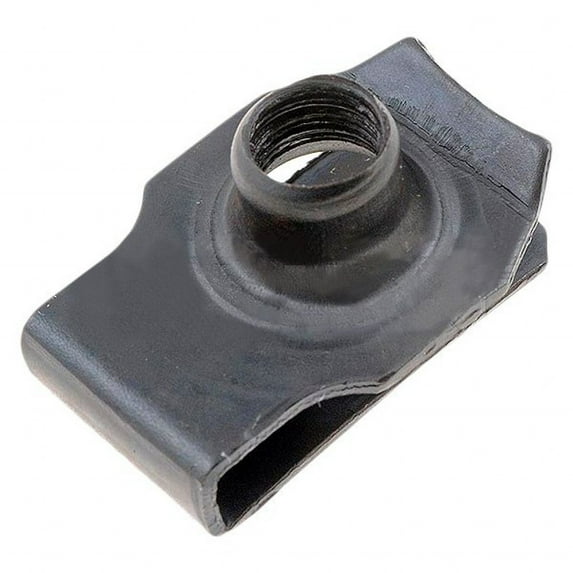 KarParts360 Clip Nut | Made Of Steel | Black | Wide Panel Style Grade | 3/8 Inches-16 Callout Size | Coarse Fastener Thread Type | With Open End Design | Replacement For 12337873, 1494254