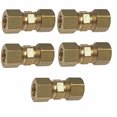 thumbnail image 1 of KarParts360 Compression Fitting | Brass | Straight Angle | Compression End 1 and 2 | 0.31 Inches Fitting End Size, 1 of 4