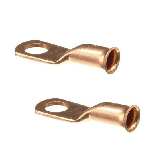 KarParts360 Copper Lugs | Copper | 0.375 inches Diameter | 6 Gauge Wire Range