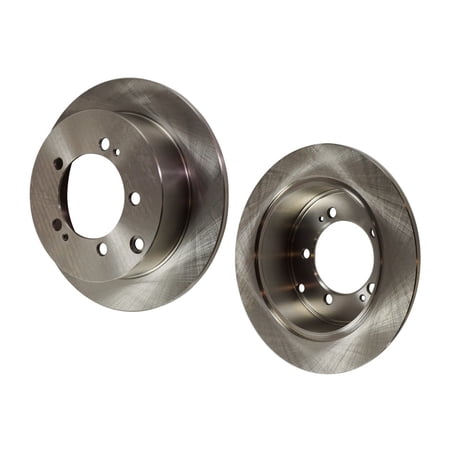 KarParts360 For Dodge Avenger 1995 96 97 98 99 2000 Brake Discs Rear | Pair | Cast Iron | Natural | Plain Surface | 10.31 Inches Diameter | Solid | With 5 Lugs | Replacement For MB895200, MB928716