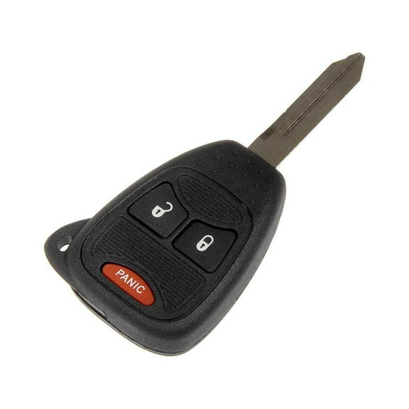 KarParts360 For Dodge Caliber 2007 08 09 10 11 2012 Keyless Remote Case Repair | Plastic/Rubber/Metal | Black | Lock/Unlock/Panic Button Functions | 3 Buttons | Replacement For 5175817AA, 5175786AA