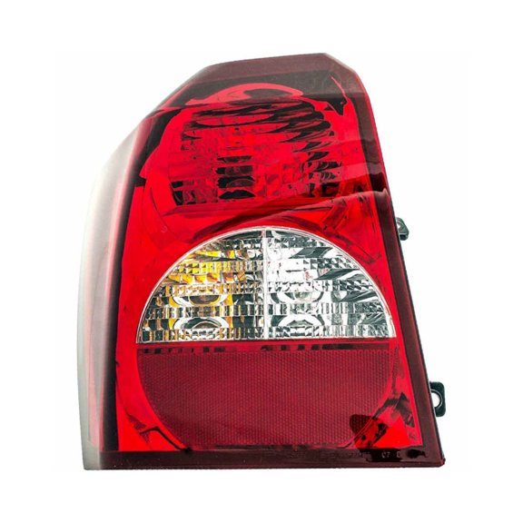 KarParts360 For Dodge Caliber 2007 Tail Light Driver Side | Clear/Red Lens | Plastic Housing Material | 12 VDC Volts | Bulbs Included | Replacement For 5303753AC, 5303753AD