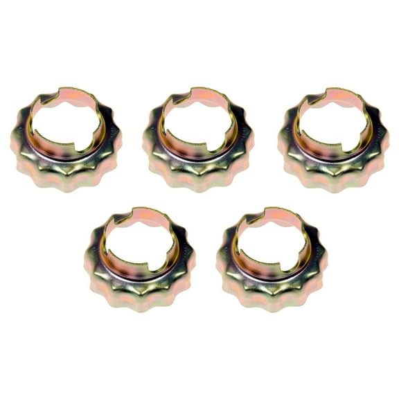 KarParts360 For Dodge Caravan 2002 2003 2004 2005 Spindle Nut Retainers | 5 Pieces | Steel Material | 32 Millimeters Hex Size | M22-1.5 Thread Size | Replacement For 4293167, 4293167AB