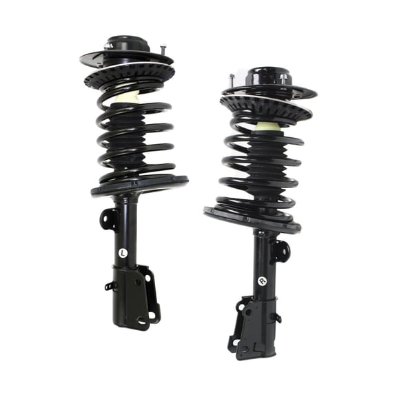 KarParts360 For Dodge Caravan/Grand Caravan 2001-2007 Shock Absorbers Front, Driver and Passenger Side | Pair | Loaded Type | Non-adjustable | Twin-tube | Black | 11.46 Inches Collapsed Length
