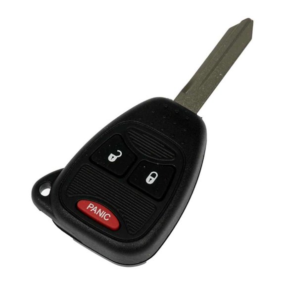 KarParts360 For Dodge Charger 2006 2007 Keyless Entry Remote | Black Color | 3 Buttons | Integrated Key Item Style | Replacement For 5135670AA, 5175786AA