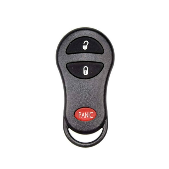 KarParts360 For Dodge Dakota 1999 00 01 02 03 2004 Keyless Remote Case | Plastic Material | Black | Lock/Unlock/Panic Button Functions | 3 Button | Replacement For 4671641, 4686481AB