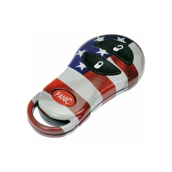 KarParts360 For Dodge Dakota 1999 00 01 02 03 2004 Keyless Remote Case | Plastic Material | Red/White/Blue | Lock/Unlock/Alarm Button Functions | 3 Button