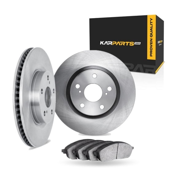 KarParts360 For Dodge Durango 2004 2005 2006 Brake Rotor Set Front | Cast Iron | Excluded Calipers | Vented Rotor | 112 Millimeters / 4.41 Inches Bolt Circle | 5 Lug