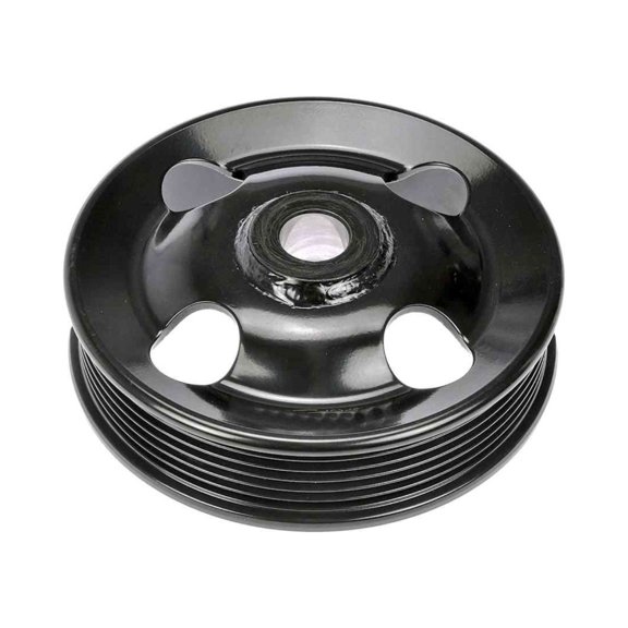 KarParts360 For Dodge Durango 2011 12 13 14 2015 Power Steering Pump Pulley | Steel | Serpentine Belt Type | Black Color | Press-Fit Mount Type | 6 Groove | Replacement For 68032253AB