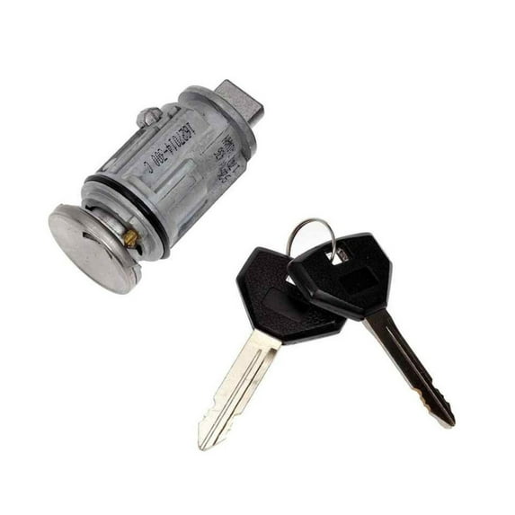 KarParts360 For Dodge Grand Caravan/Caravan 1997 Ignition Lock Cylinder | Silver Housing | Metal Lock Material | 2 Key Quantity | Keys Included | Replacement For 4746666