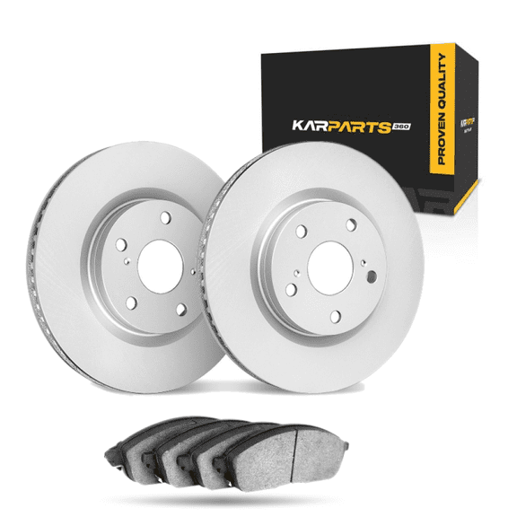 KarParts360 For Dodge Ram 1500/2500/3500 1994 95 96 97 98 1999 Brake Rotor Set | Front | Cast Iron Rotor | Performance / Racing Driving Style | Plain Rotor Style