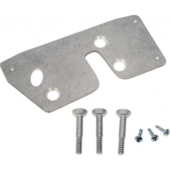 KarParts360 For Dodge Ram 1500/Ram 2500/Ram 3500 1994-2002 Door Latch Reinforcement | Made Of Aluminum | Natural Finish | Silver | 6 Mount Hole | With 6 Screws | Replacement For 55075354, 55076074