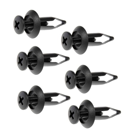 KarParts360 For Dodge Ram 2500/3500 1994 1995 1996 Screw Rivets | Plastic Case Material | Black | Screw Head | 6 Pieces | Replacement For 6502871, 91502SM40000