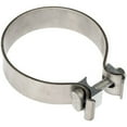 thumbnail image 1 of KarParts360 For Dodge Ram 2500/3500 2007 2008 2009 2010 Exhaust Clamp | Stainless Steel Material | Natural Finish | Band Clamp Design | Silver Color | 3.92 inches Maximum Diameter | Threaded Nut Type, 1 of 5