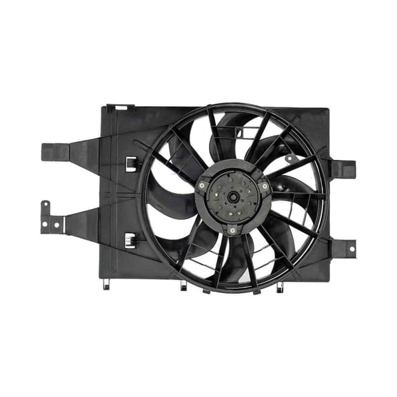 KarParts360 For Dodge Shadow 1991 1992 1993 1994 Radiator Fan | Plastic Blade Material | Brushed Motor | Black Shroud | Male Connector | 1 Connector | Replacement For 4401124, 4401958