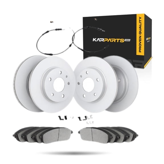 KarParts360 For Dodge Sprinter 2500/3500 2003 2004 2005 2006 Brake Rotor Set | Cast Iron | Vented | Commercial / Fleet Duty Driving Style | Plain Style