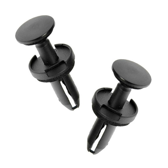 KarParts360 For Dodge Viper 2008 Bumper Retainers | Nylon Material | Black | Push Rivet Fastener | 0.63 Inches Face Diameter | 0.33 Inches Fastener Hole Size | 2 Pieces | For 4806240AA, 6504521