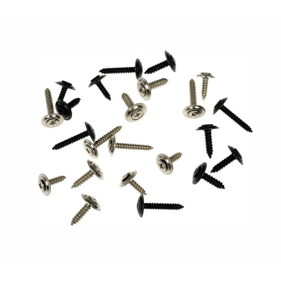 KarParts360 Door Interior Trim Panel Retainer | 24 Pieces | Steel Material | Chrome Finish | Black
