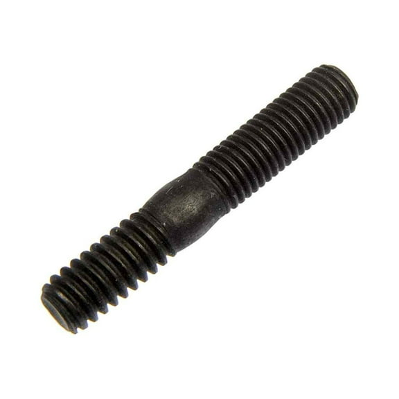 KarParts360 Double Ended Stud | Steel | Black Color | Bolts Fastener Category | 1/4; 1/4 Thread Diameter | 18; 24 Threads Per Inch | 1/4- 20; 1/4 - 28 Thread Size