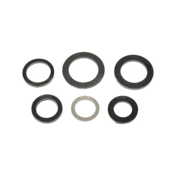 KarParts360 Engine Oil Drain Plug Gasket | 6 Pieces | Fiber Gasket Material | 0.79 Inches Maximum Inside Diameter | 1.15 Inches Maximum Outside Diameter
